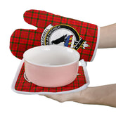 MacDonnell Of Keppoch Modern Tartan Crest Oven Mitt And Pot Holder (2 Oven Mitts + 1 Pot Holder)